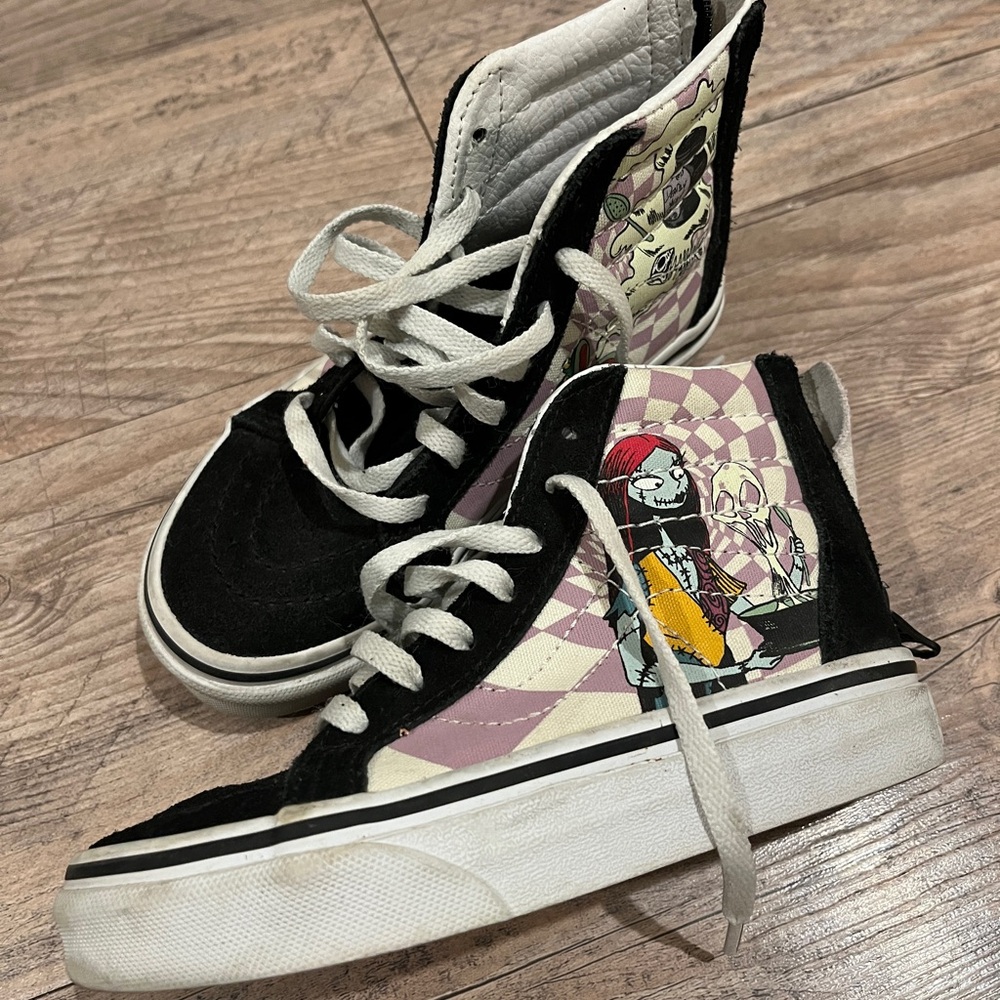 Vans Kids Sneakers Black and White The nightmare before Christmas